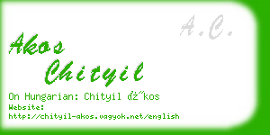 akos chityil business card